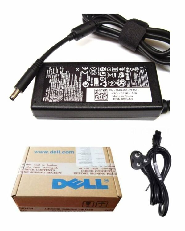 Dell Genuine Original Laptop Adapter Charger 65w 19.5V 3.34A (New Pin 4.5*3.0mm) MGJN9 for Inspiron 11 (3147, 3148, 3152, i3152, 3153, 3157, 3158, 3162)