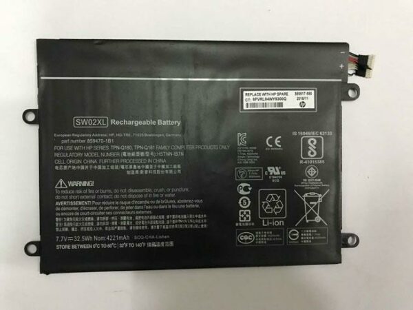 7.7V 32.5Wh SW02XL Battery Compatible with HP HSTNN-IB7N Tablet Series