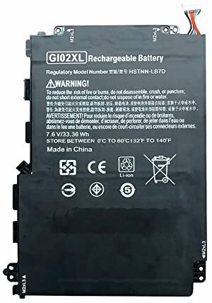 7.6V 4930mAh 33.6wh Original GI02XL Laptop Battery compatible with HP Pavilion X2 12 12-B000 HSTNN-LB7D 832489-421 833657-005 Tablet