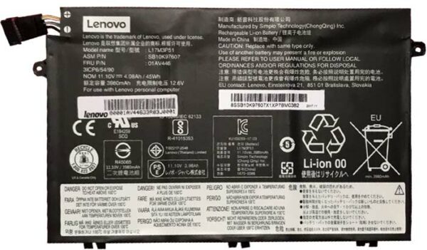Lenovo L17M3P51 L17M3P52 Laptop Battery For Lenovo E480 E580 E590 E595 01AV447 L17L3P51 01AV445