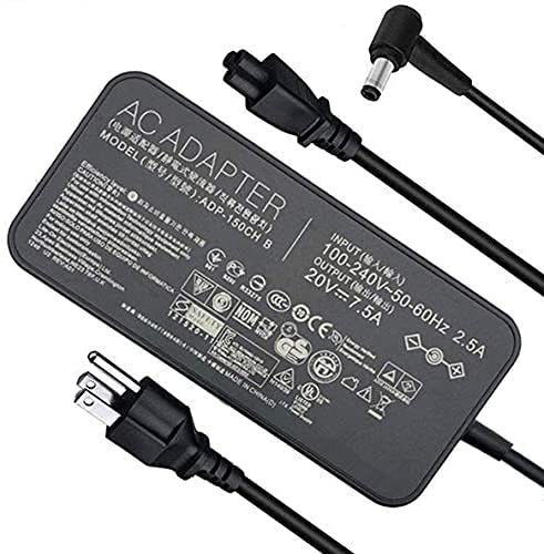 E-Power 20V 7.5A 150W AC Adapter Charger 6.0 3.7mm Compatible with Asus ADP-150CH B AC Power Charger Asus TUF Gaming FX505 FX505D FX505DU FX505DT K571L...